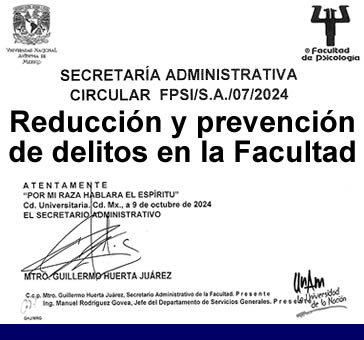 Reducción y prevención de delitos en la Facultad