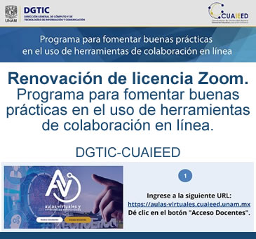 Renovación de licencia Zoom. DGTIC-CUAIEED.