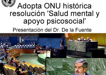 Adopta ONU histórica resolución -Salud mental y apoyo…