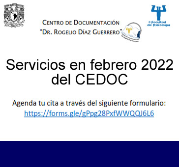 Servicios en febrero 2022 del CEDOC