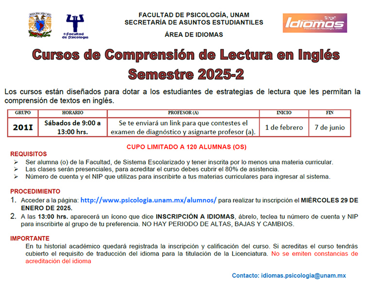 Curso-de-comprension-de-lectura-en-ingles-Sabatino-2025-2-Dpt-Idiomas-SASE-Fac-Psicologia-UNAM
