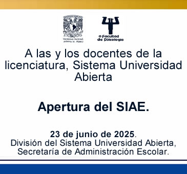 Apertura del SIAE. Sistema Universidad Abierta.